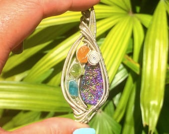 Sterling Silver Druzy Pendant