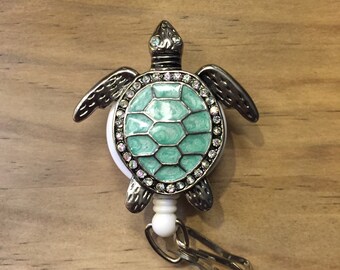 Turtle - Sea Green - Badge Reel