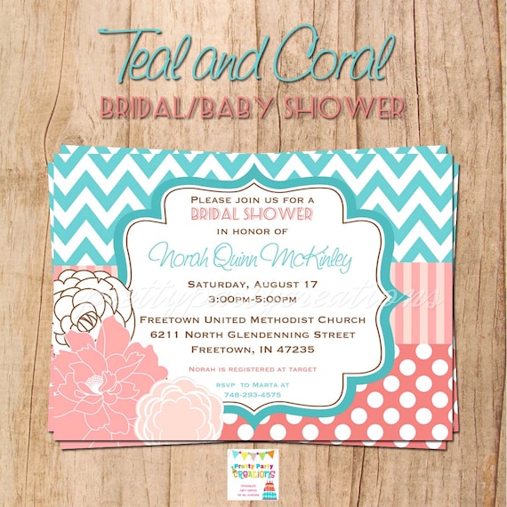 Teal Baby Shower Invitations 10