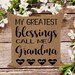 Grandmother gift. Grandma gift. Grandma pillow. Greatest blessings throw pillow. Grandma throw pillow. Home decor. Custom throw pillow.