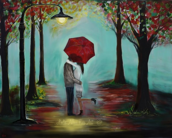 Couple Art Print Couple Painting Couple Wall Art Home Decor