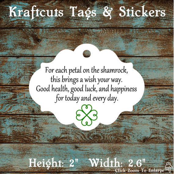Favor Tags - Irish Blessing #605 Qty: 30 Tags