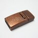 3pcs Flat magnetic clasp Antique copper 10x2mm Flat leather clasp