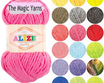 ALIZE SOFTY antibacterial micropolyester yarn, special for babies, hypoallergenic,fancy , sport, light weight, multicolored