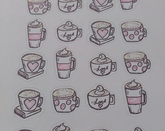 Lots of love Coffee stickers