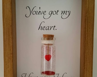 Wife gift, Gift for wife, Romantic gifts for her, Anniversary, Birthday, Christmas gift. Can be personalised with names or your own message.