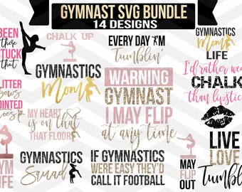 Gymnastics SVG, Gymnastics SVG Bundle, SVG Bundles, Gymnast Cut File, For Silhouette, Cricut, Gymnastics Quotes, Cut Files, Svg File