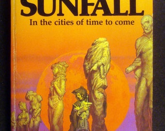 SUNFALL vintage 1980s SF paperback book
