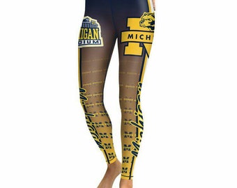 New Women's University of Michigan Wolverines Leggings NCAA College