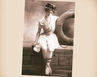 Bathing Beauty New 4x6 Vintage Postcard Image Photo Print BB35