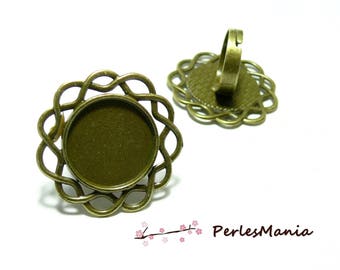 10 rings ARTY BRONZE art deco H3918 quality 20mm