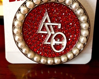 Delta Sigma Theta Sorority Lapel Pin Brooch DST Diva Pearl