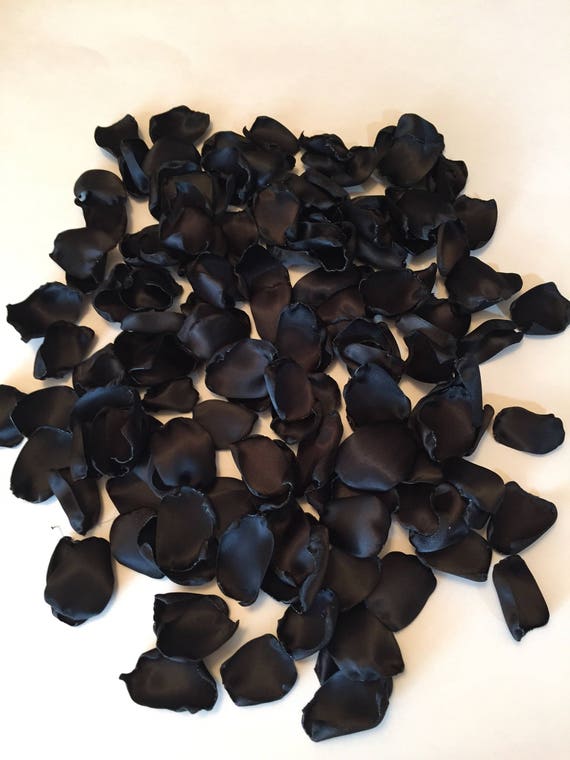 Black Rose Petals/Black Wedding Decorations /Aisle Rose Petals