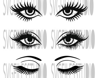 T-shirt svg, Eyelashes SVG File, Makeup SVG File, eye svg, woman svg, eyebrow svg, jumper svg, eyelashes cut files, dxf, png, eps, jepg, pdf