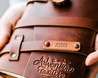 Huge SALE 50% OFF... Refillable Leather Journal... Customize Notebook Cover...Small under 20 Dollars! Handmade in Portland, OR