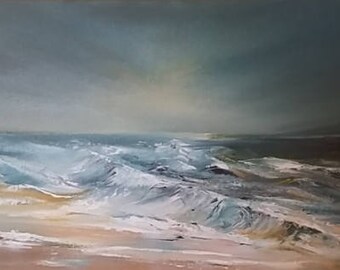 The Heavens Shine, seascape oil painting