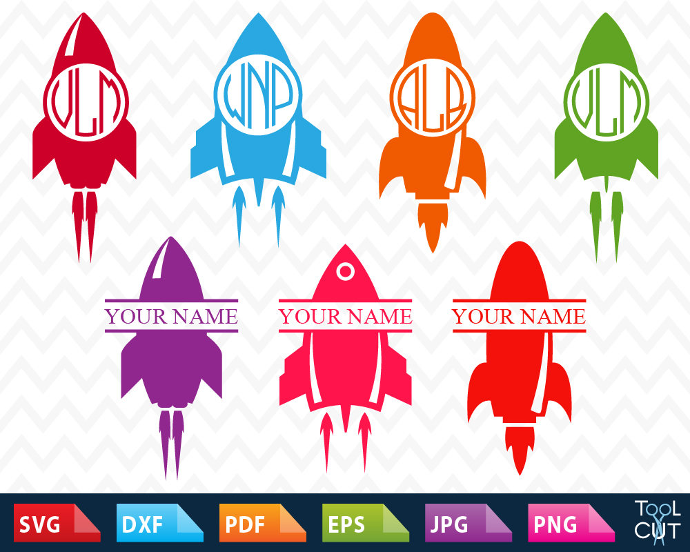 Download Rocket Frame Svg Monogram Frame Svg Split Monogram Svg Rocket