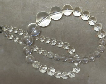 A Bold Vintage Clear Plastic Bead Necklace