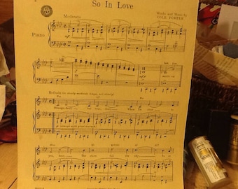 8 sheets of Vintage Sheet Music