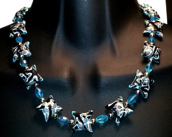 Polymer Clay Pillow Beads Necklace