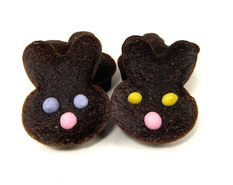 Organic Dog Treats - Carob Cake Bunnies - Carob Dog Treats All Natural Organic Vegetarian - Shorty's Gourmet Treats