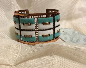 Vintage Matisse Tapestry Cuff Bracelet