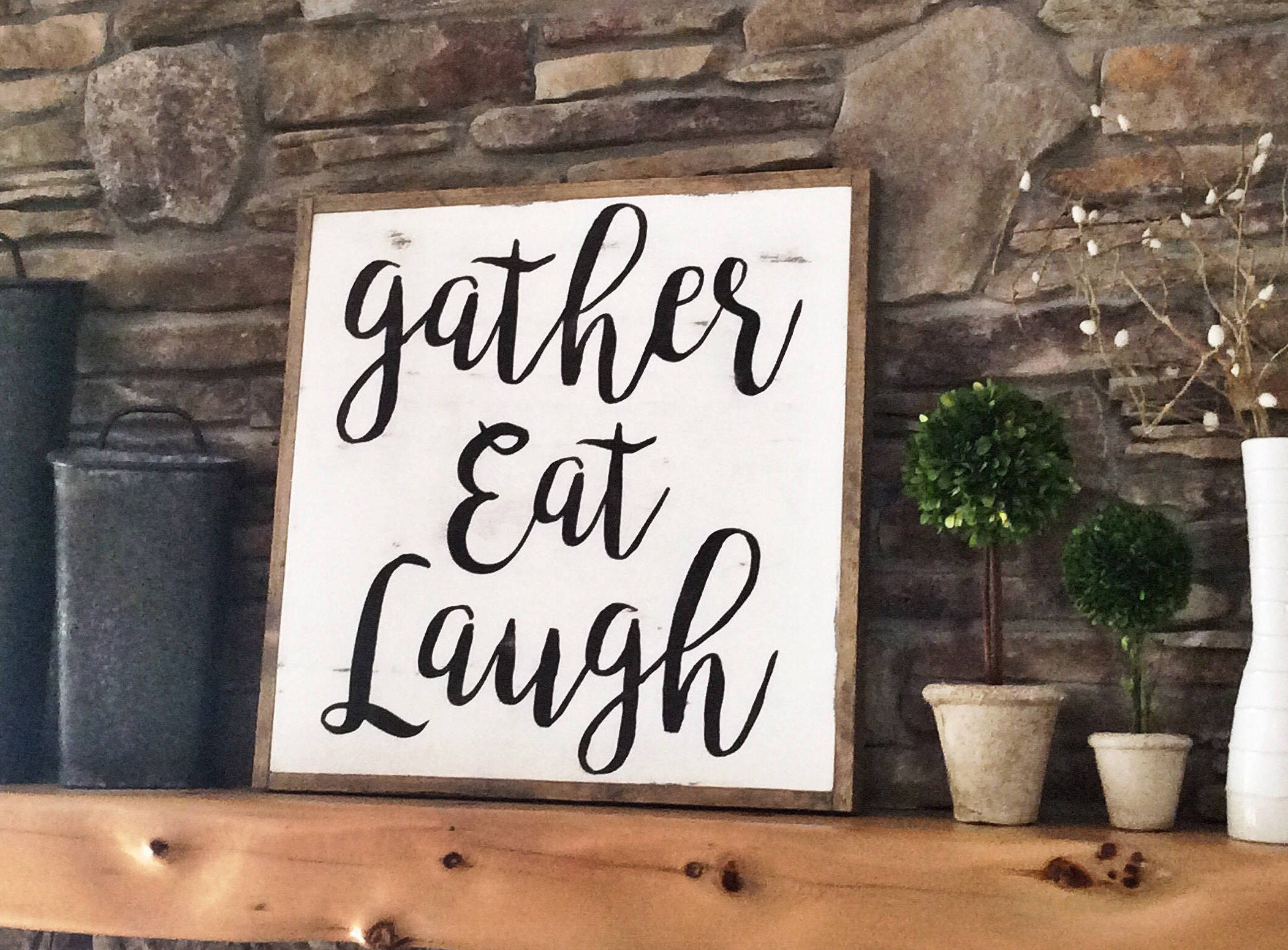 wooden kitchen wall signs