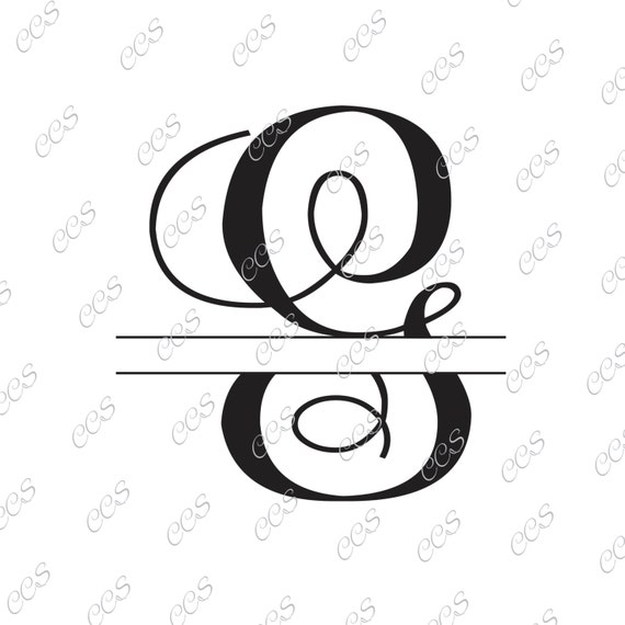 Download Digital Cut File, Split Vine Letters - Letter G, G, Split ...