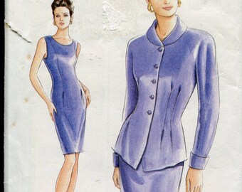 Vogue Jacket And Dress Pattern Vogue 9287 Sewing Patterns Womens Suit Size 14-18, uncut