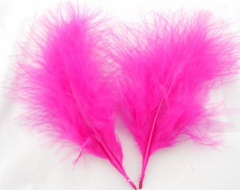 Set of 5 gorgeous colours fuschia feathers