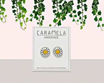 Marguerite Daisy Flowers Flowers Stud Earrings Daisy earrings Gift idea for her