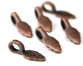 Aanraku Copper Glue On Bails. Medium Size 25 Vintage Copper Bails - Perfect for Scrabble Tile, Glass and Resin Pendants