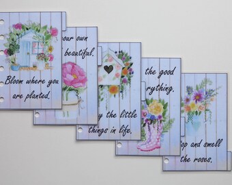 Pocket Size Filofax dividers - handmade and laminated