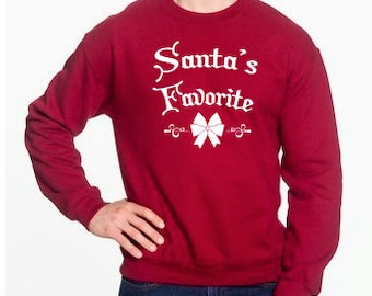 Santa's Favorite Sweatshirt-Unisex sweatshirt, Christmas Sweatshirt, Holiday Sweatshirt