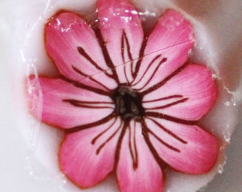 Blush Pink Flower, Polymer Clay Flower Cane, Pink Wildflower Raw Unbaked Millefiori