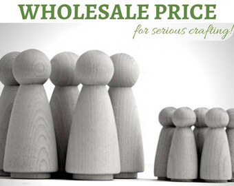 100x Bulk Order Wooden Peg Dolls *Wholesale* 50 Large 'Mama' + 50 medium 'sister' Blank peg doll - Australia & United States CHRISTMAS ANGEL