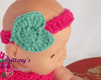 Baby Doll Clothes Crochet Baby Doll Clothes Crochet Baby Doll Dress Headband Shoes Pink Aqua Baby Doll Dress Baby Doll Clothing