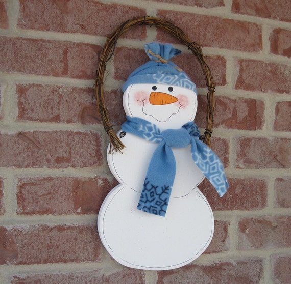 Hanging SNOWMAN for Winter Christmas wall and door hanging