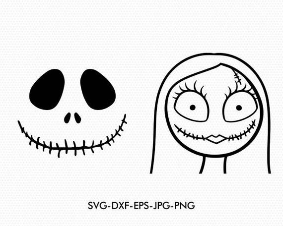 Download The nightmare before christmas svg, Jack sally svg,SVG DXF ...