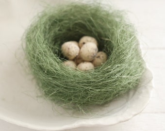 Moss Green Sisal Fiber Easter Basket Filler, Fine Craft Fluff, 4 Oz. Bag