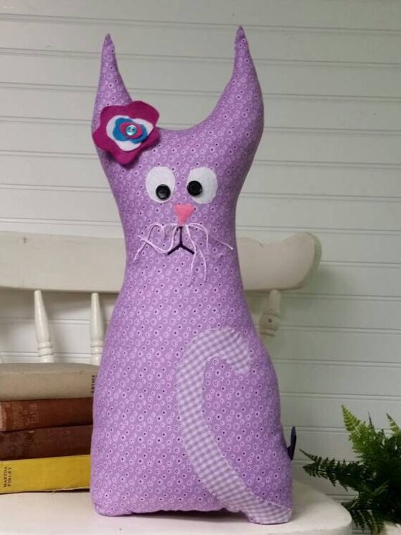 Plush Cat Cat Pillow Cat Stuffed Animal Purple Cat Cat