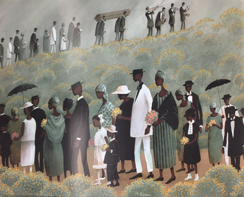Funeral Procession by T. Coleman 16 x 20 black