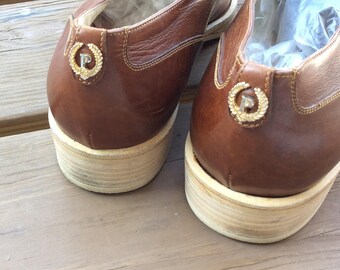 Pollini Vintage Spectator Shoes Leather Size 7 Europe 37