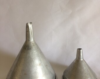 Vintage Aluminum Kitchen Funnel Set