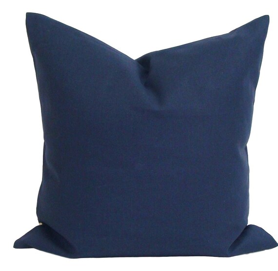 SOLID NAVY EURO Pillow.26x26 27x27 or 24x24 inch Decorative