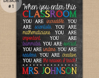 Custom Made Classroom Rules PRINTABLE. Classroom Sign Subway