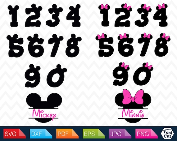 Download Disney Numbers Svg Mickey Mouse Numbers Svg Mickey Mouse Split