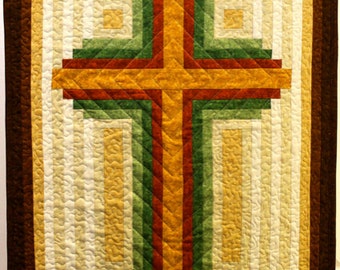 PDF - Log Cabin Christian Cross - multiple sizes