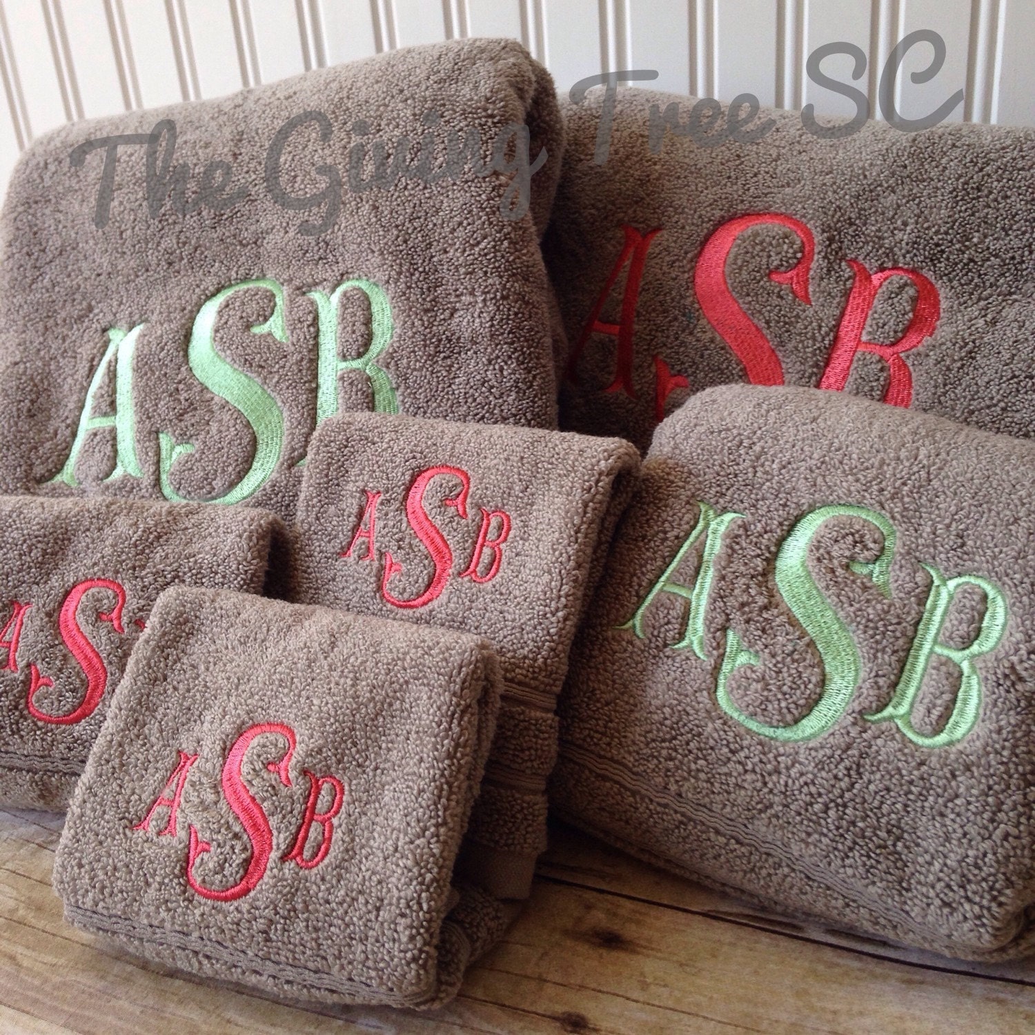 Monogrammed Towel Set 4 Bath Towels Embroidered Towels   Il Fullxfull.776719632 Dgpk 