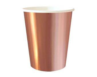 Rose Gold Party Cups, Rose Gold Cups, Rose Gold Partyware, Rose Gold Party, Rose Gold Cups, Rose Gold Shower, Rose Gold, Disposable Cups